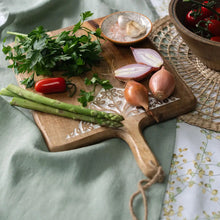 Load image into Gallery viewer, Nice - Engraved Mango Wood Oiled Chopping Board
