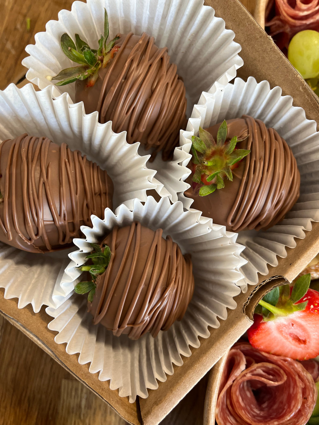 Gifts for under £5 - Box of 4 Chocolate Strawberries