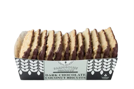 Farmhouse Biscuits - Dark Choc Coconut Finger 150g