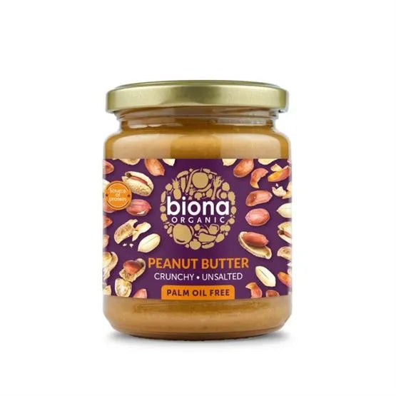 Biona Organic- Crunchy Peanut Butter (Unsalted) 250g